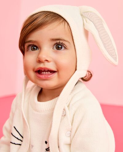 Baby Easter Sweater Romper & Hat Set in Ecru - main