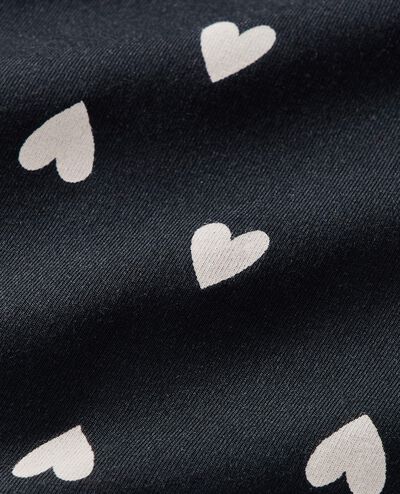 HannaSoft™ Stretch Pajama Set in Flourishing Hearts on Black - main