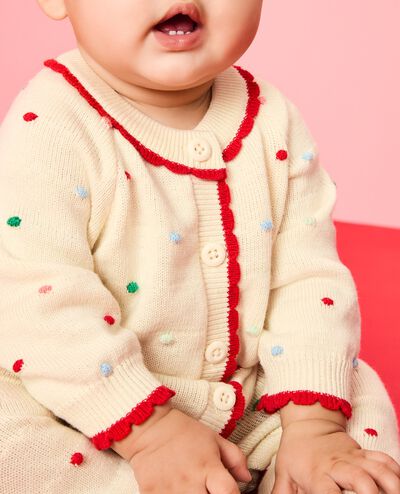 Baby Confetti Sweater Romper in Multi Dot - main