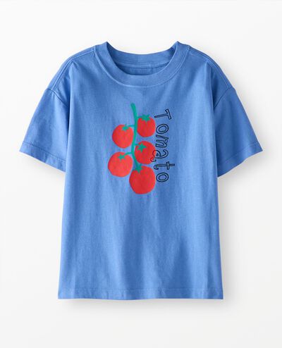 Relaxed Fit Graphic T-Shirt in Tomato on Horizon Blue - main
