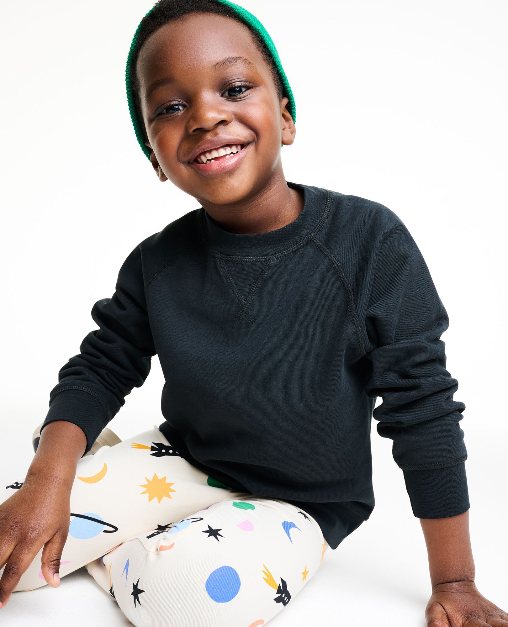 French Terry Sweatshirt in Black - main