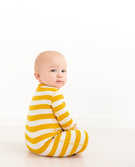 Baby Zip Sleeper In Organic Cotton in Golden Hour/Oat Heather - main