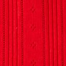 Long Sleeve Collared Pointelle Dress with Pockets in Ribbon Red - swatch
