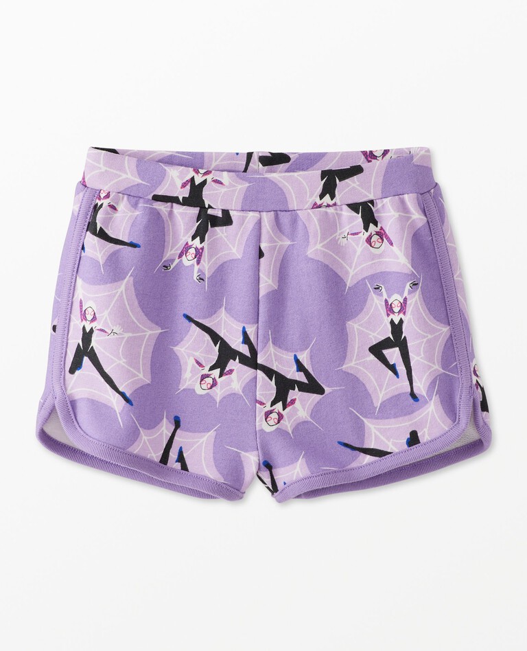 Marvel Ghost-Spider French Terry Shorts in Ghost Spider on Purple - main
