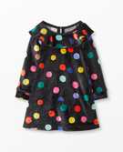 Baby Recycled Velour Party Dress in Confetti on Black - main