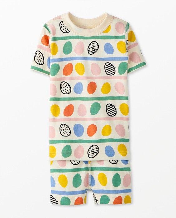 Toddler HannaJams™ Pajama Set in Colorful Easter Eggs - 100% Organic Combed Cotton - Size 2 by Hanna Andersson