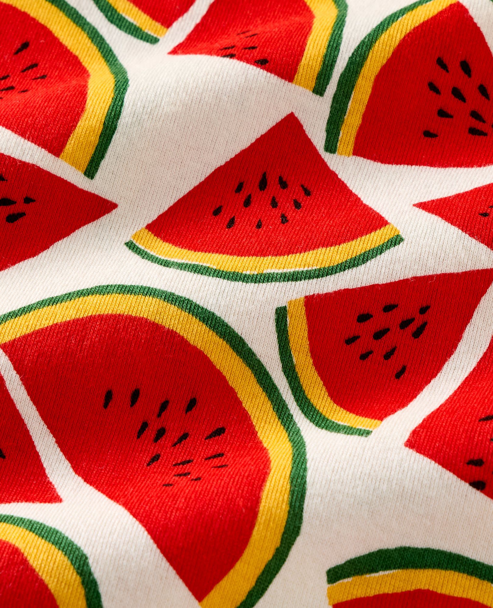 Sleeveless Playground Dress with Pockets in Red Watermelon Slices - main