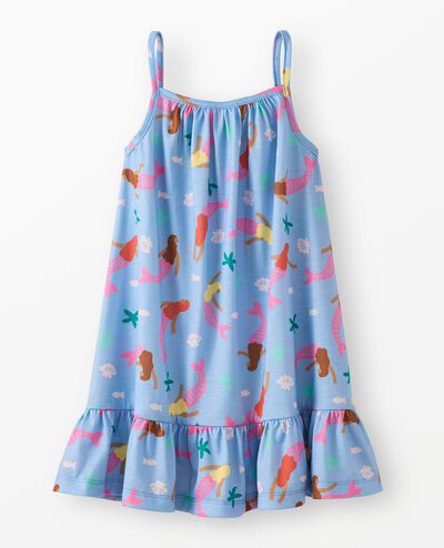Sleeveless Nightgown in Floral Mermaids on Picnic Sky - main