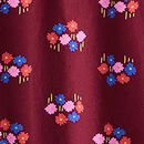 Women's Long Sleeve Poplin Pajama Set in Flowers on Cherry Lacquer - swatch