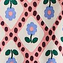 HannaJams™ Pajama Set in Floral Latticework on Ecru - swatch