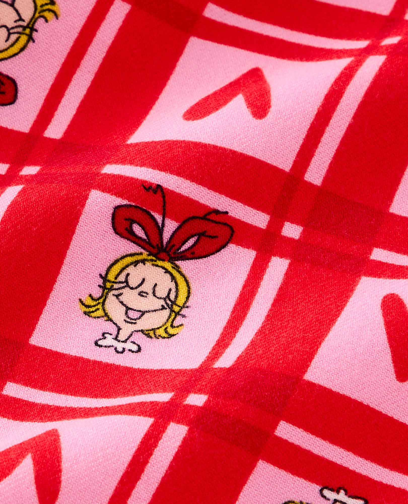 Kids Dr. Seuss Grinch Flannel Pajama Set in Cindy Lou - main