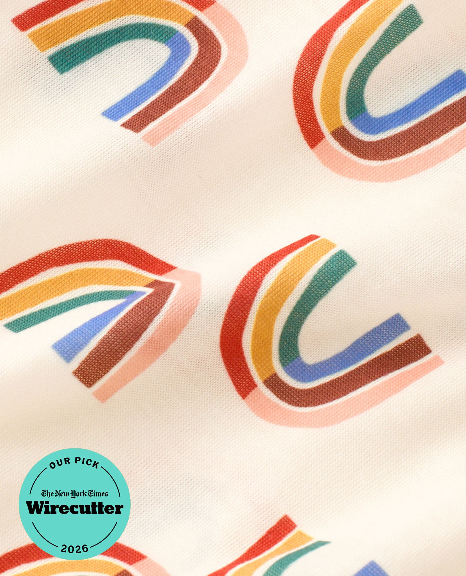 HannaJams™ Pajama Set in Rainbow Collective on Ecru - main