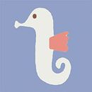 Baby Classic Fit T-Shirt & Shortalls Set in Seahorse on Storm Blue - swatch