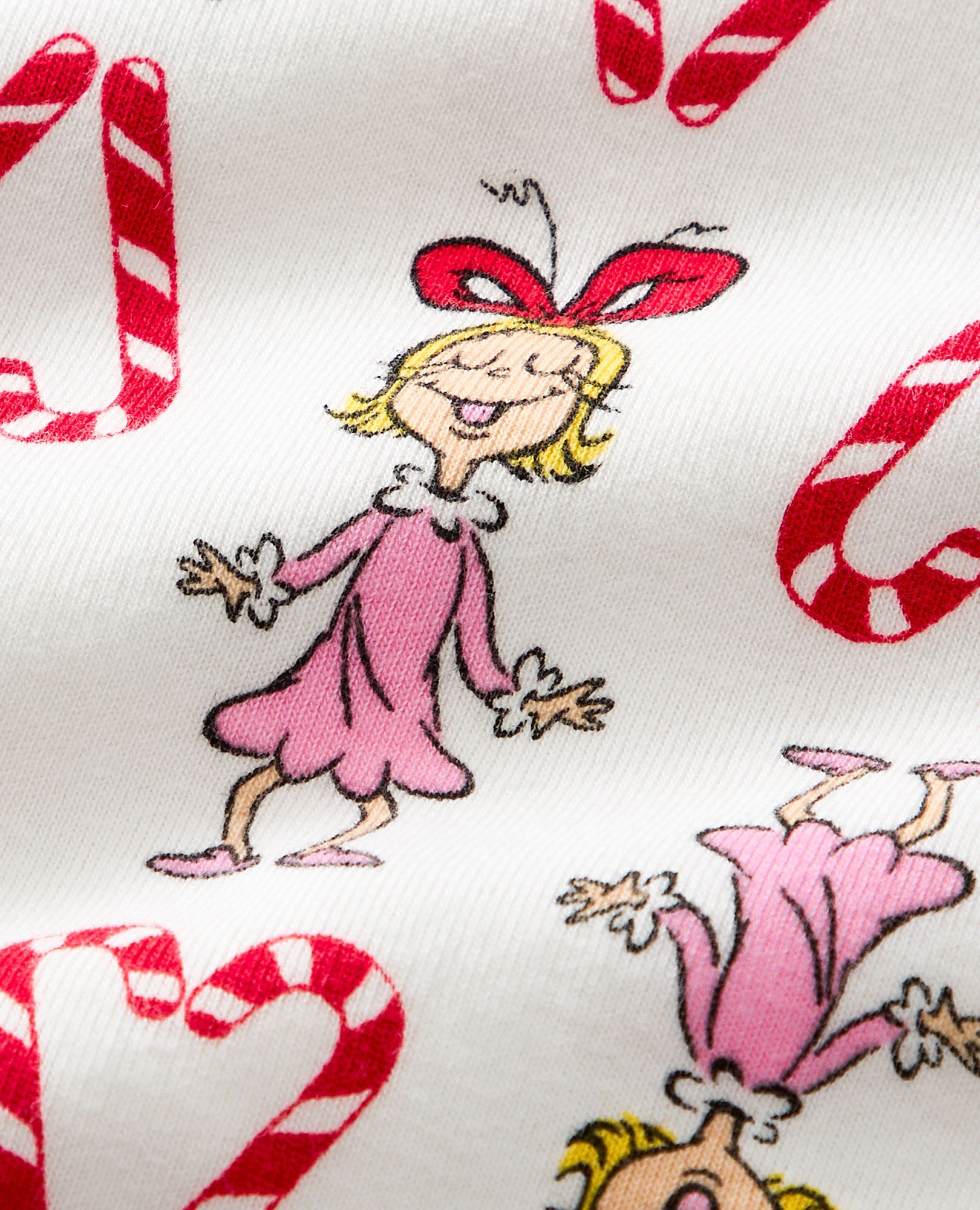 Women s Dr. Seuss Grinch Pajama Pants Cindy Lou Who Candy Cane in 100 Cotton Size Adult XS by Hanna Andersson Family Matching Pajamas