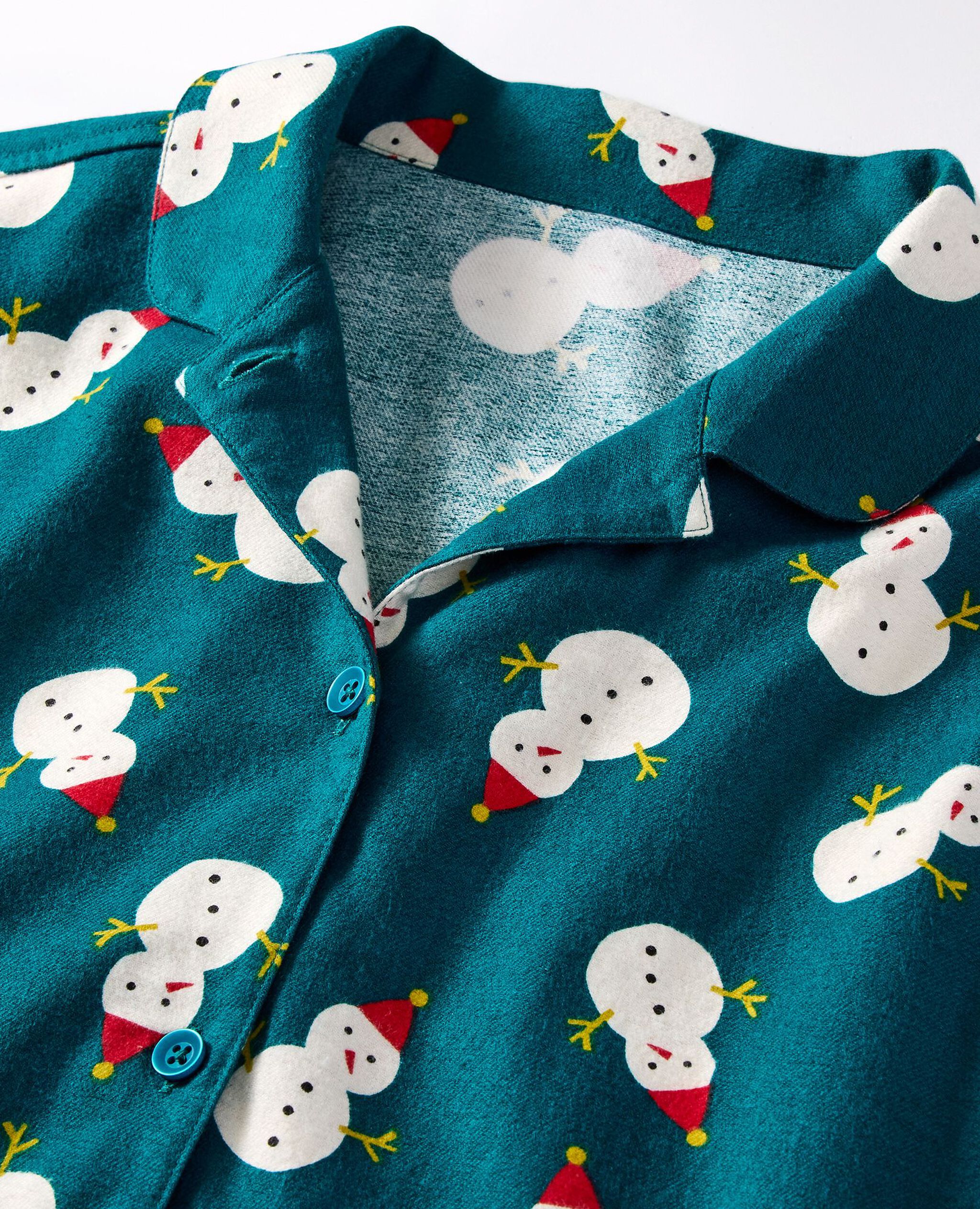 Women's Holiday Flannel Pajama Set in Frosty Friends - main