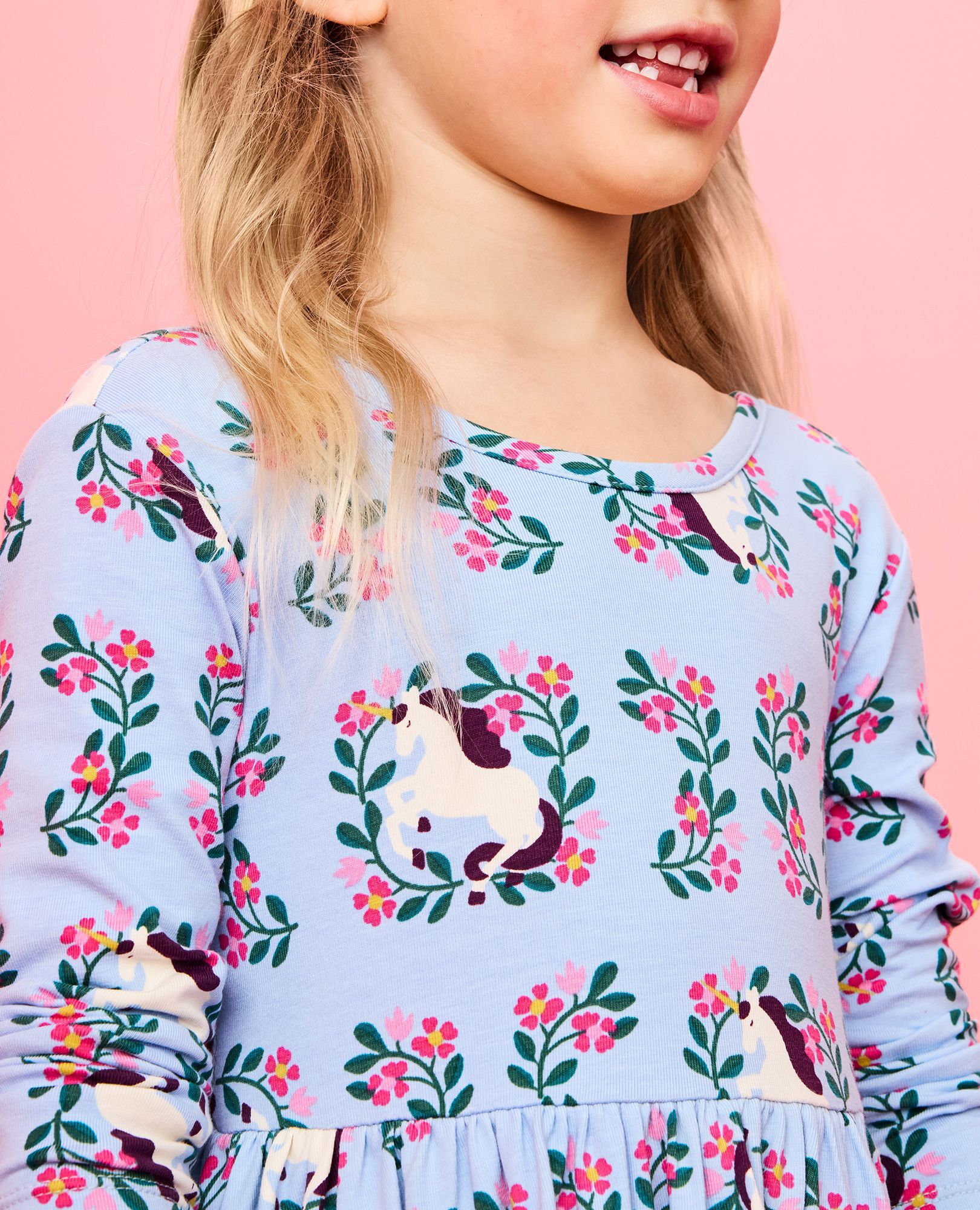 Long Sleeve Ruffle Skater Dress with Pockets - thumbnail 5