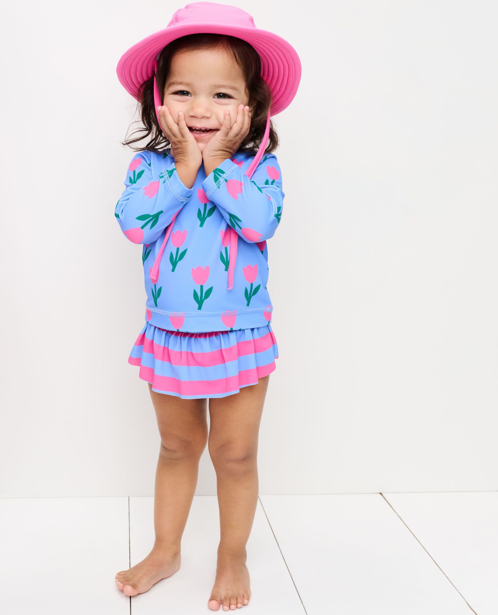 Baby Rash Guard Skirted Bikini Bottom Set