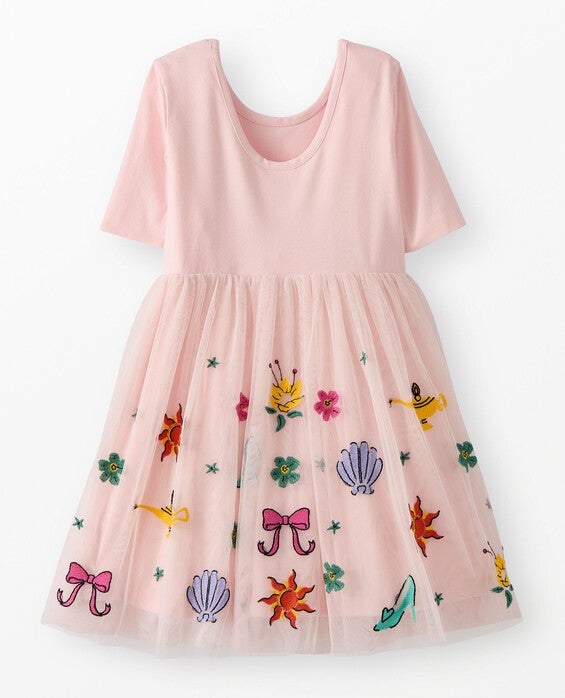 Girls' Disney Princess Tulle Dress, Princess Multi Pink - Size Toddler 2 by Hanna Andersson