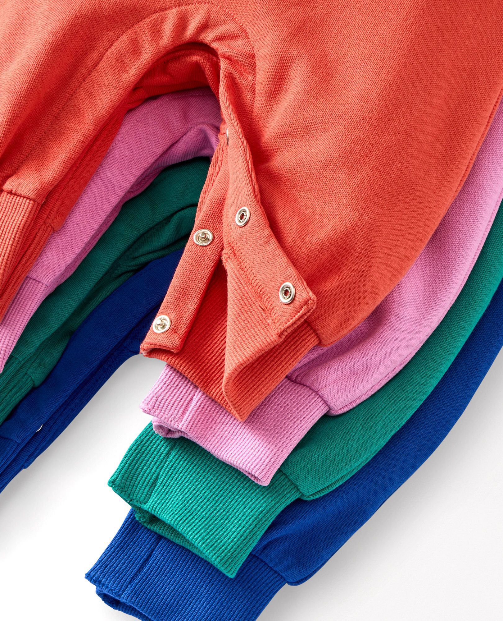 Baby French Terry Overalls in Sun Fire - main