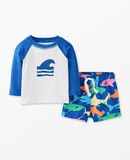 Baby Rashguard & Trunks Set in Grayson the Shark - main