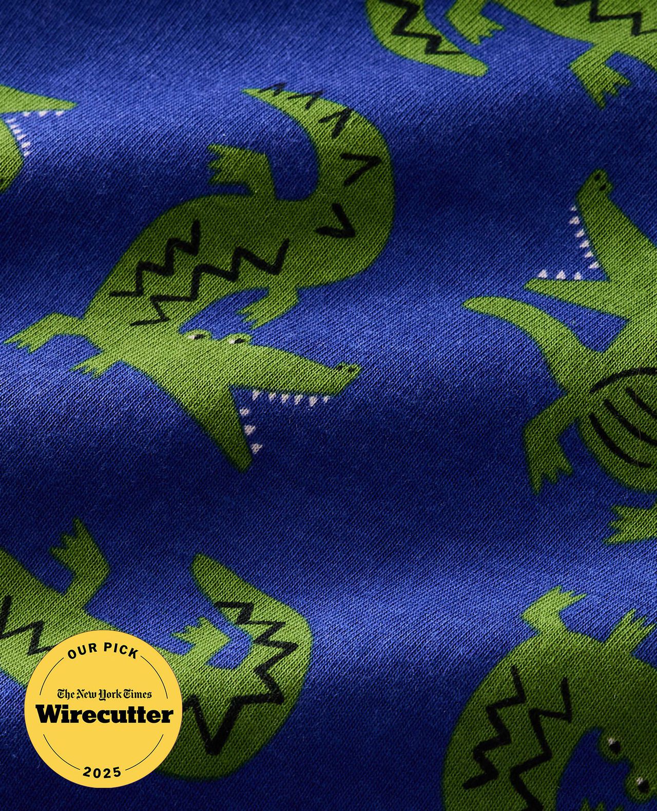 HannaJams™ Pajama Set in Vintage Green Alligator on Spectrum Blue - main