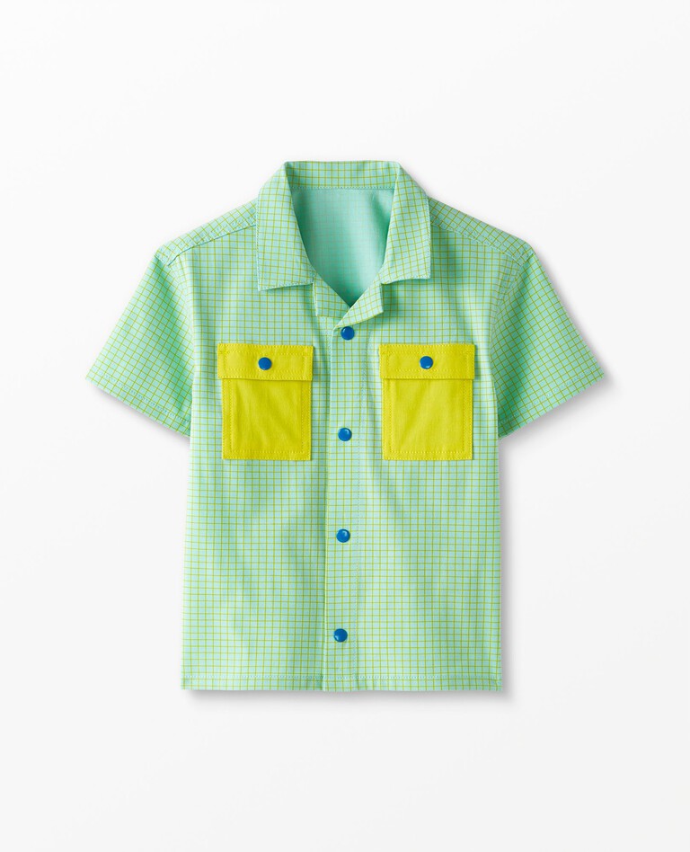 Colorblock Button Down Camp Shirt | Hanna Andersson