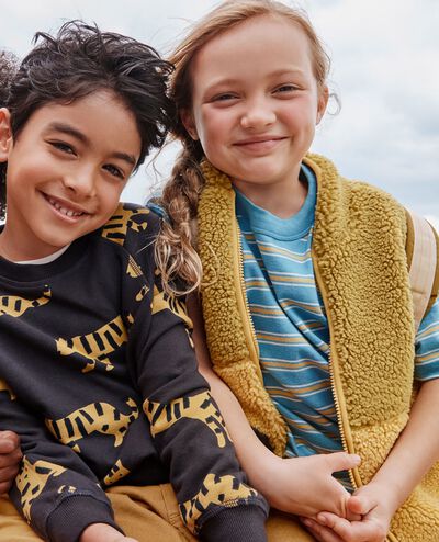 Faux Shearling Vest in Tapenade - main