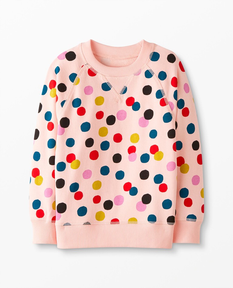 Holiday Print Sweatshirt In French Terry in Confetti - main