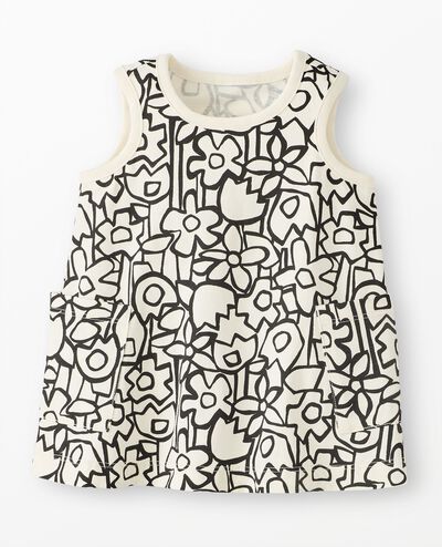 Baby Sleeveless Pocket Dress & Shorts Set in Full Bloom on Ecru - main