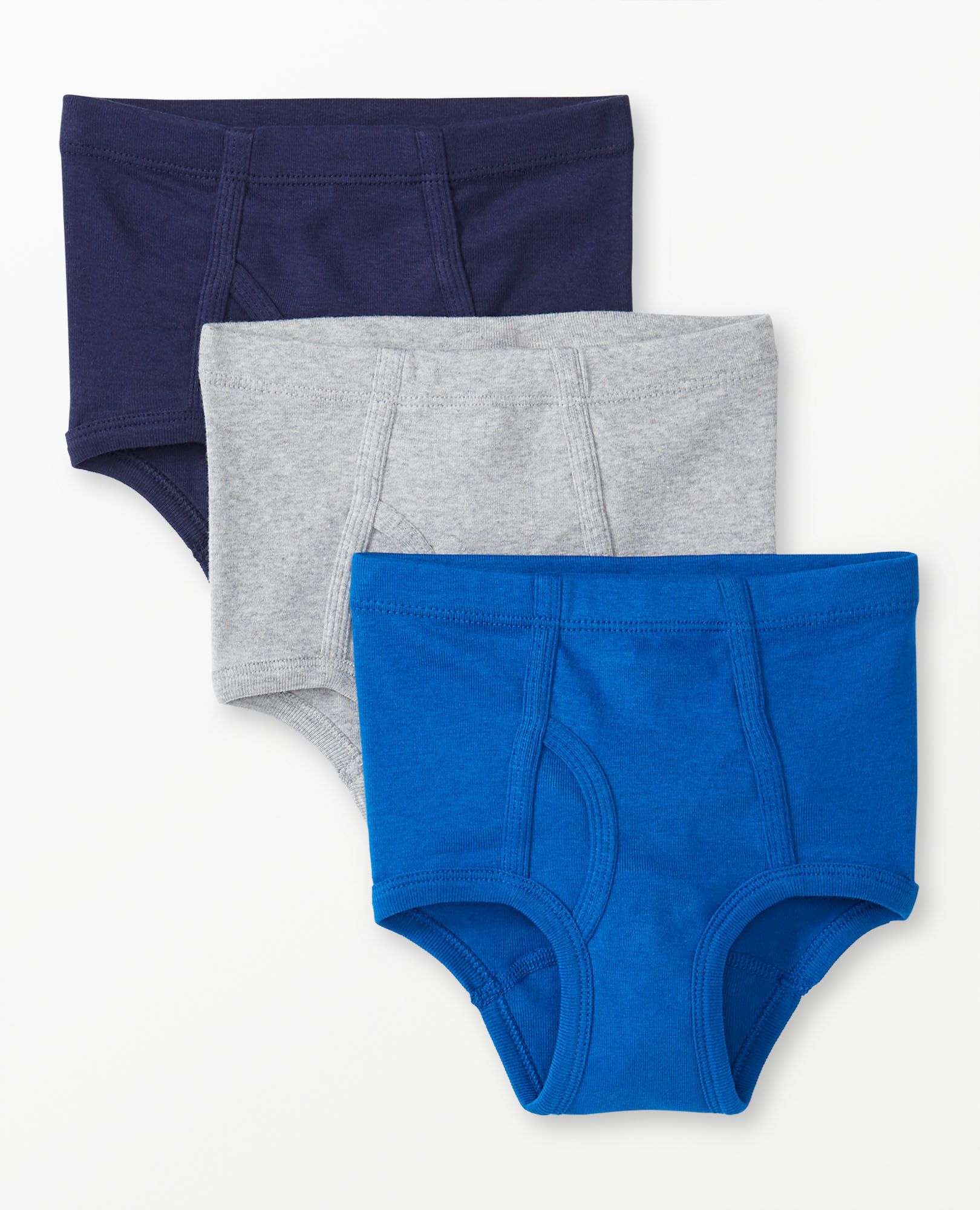 3-Pack Organic Cotton Classic Briefs in Navy/Heather Grey/Baltic - main