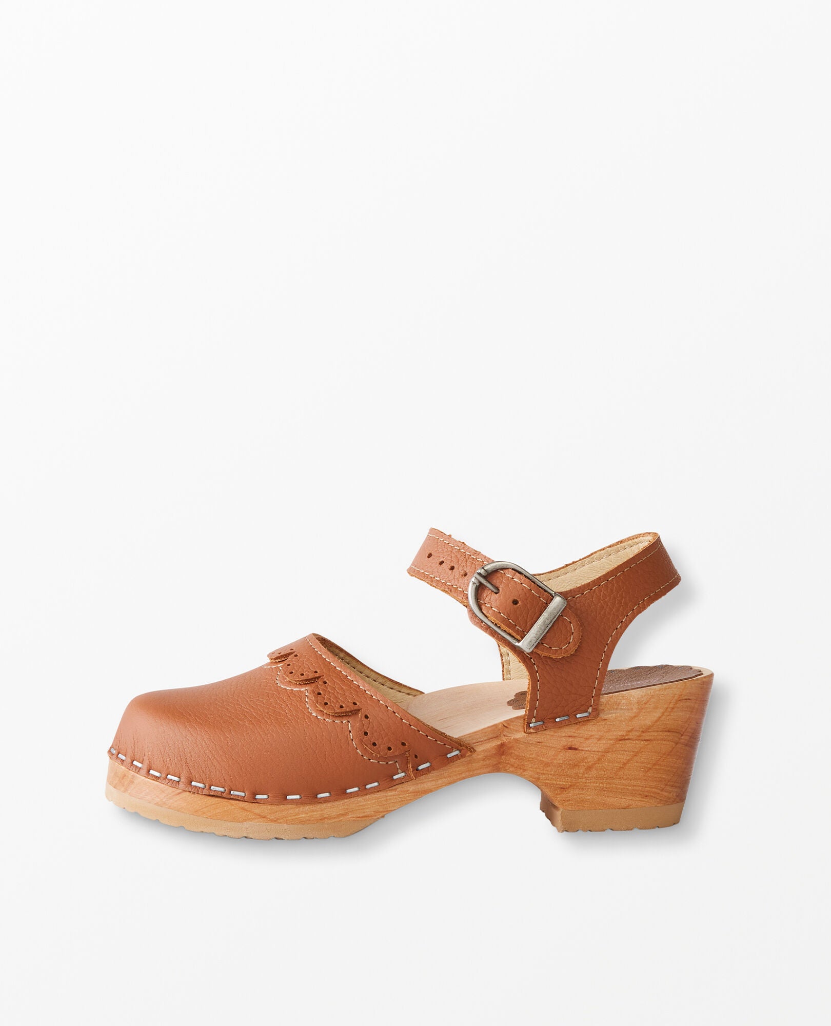 light brown clogs