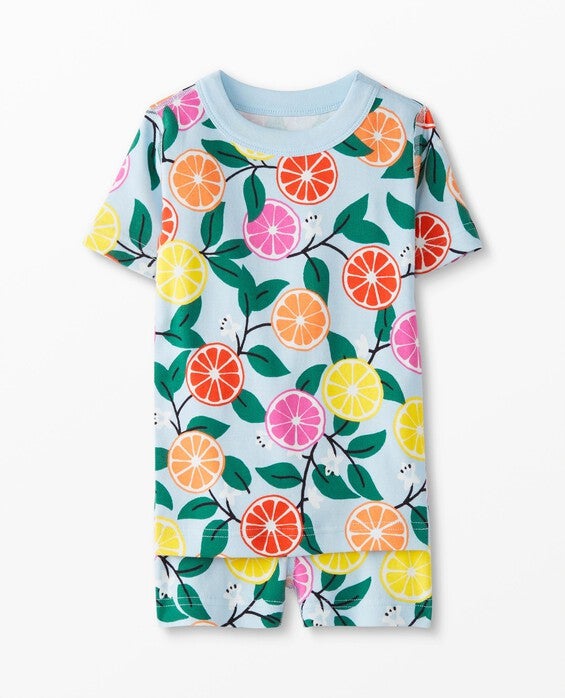 Girls' Sweet Citrus Shorts John Pajama Set - Size Little Kids 5 by Hanna Andersson