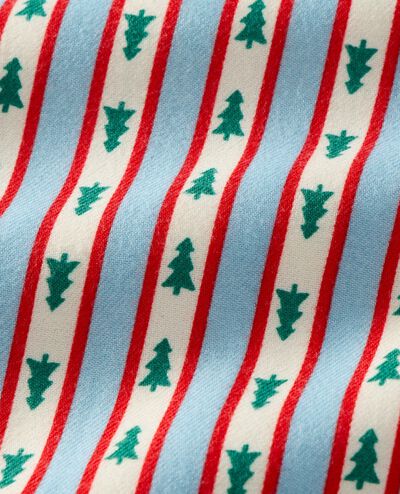 Holiday HannaJams™ Sleeper in Tree Ribbons on Blue - main