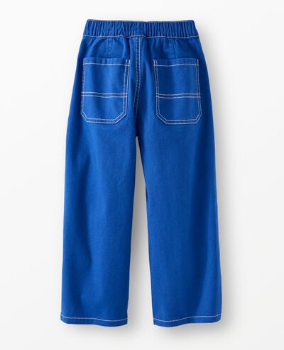 Loose Fit Canvas Carpenter Pants in Happy Blue - main