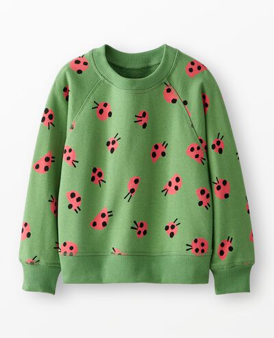French Terry Sweatshirt in Lucky Ladybugs - main