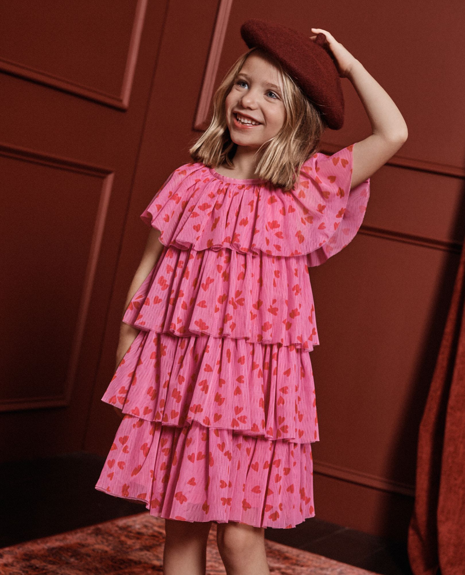Valentine's Sleeveless Ruffle Tulle Dress | Hanna Andersson