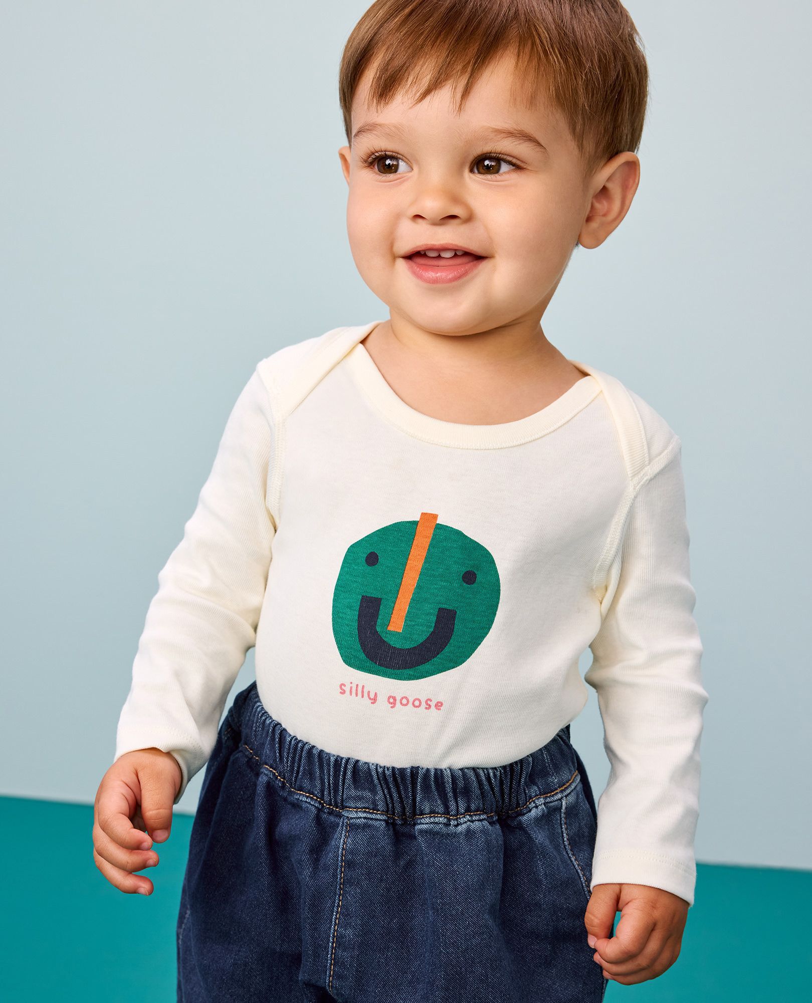 5-Pack Baby Long Sleeve Graphic Bodysuits in Baby Emotions Onsie 5pk - main