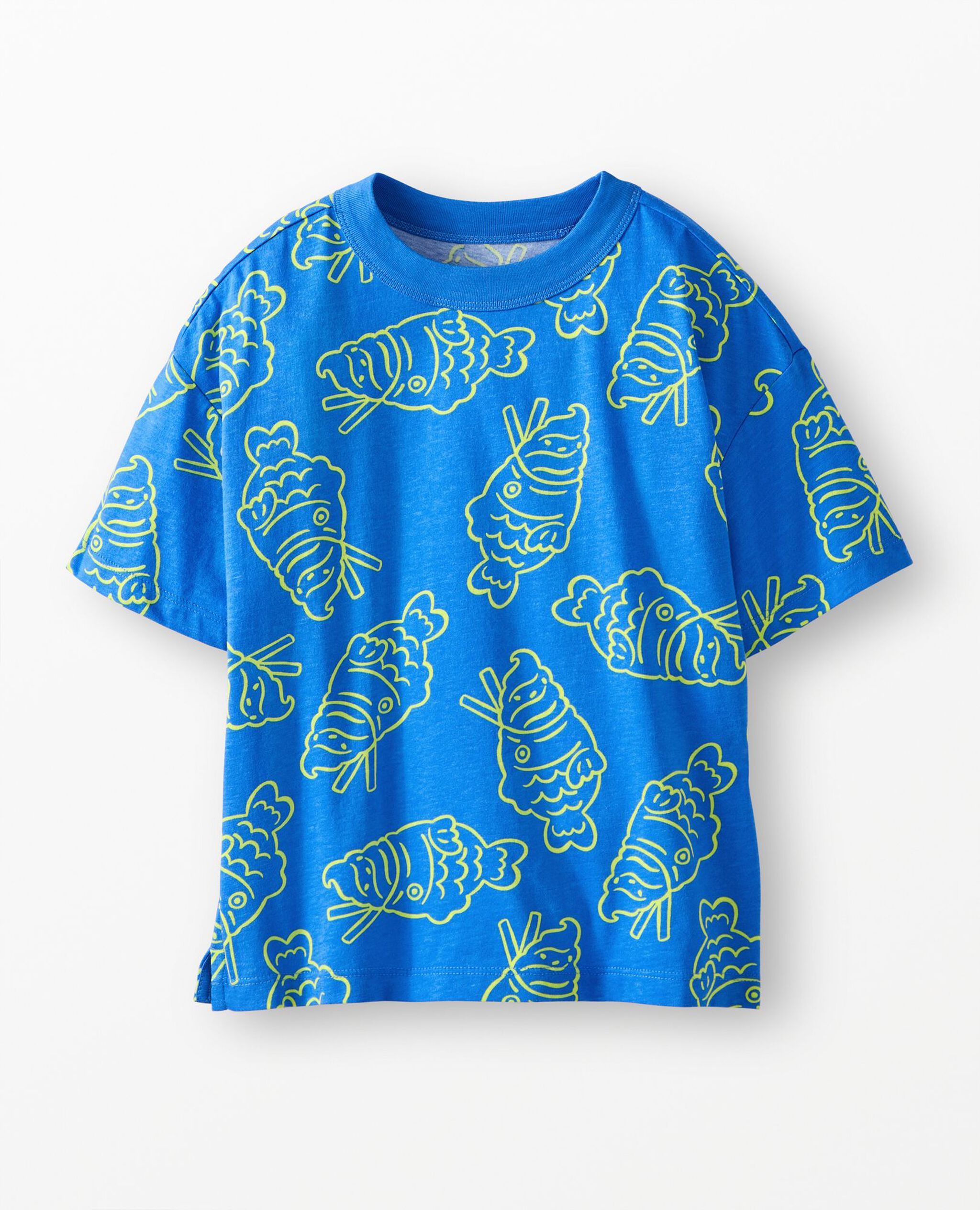 Oversized T-Shirt in Taiyaki on Blue - main