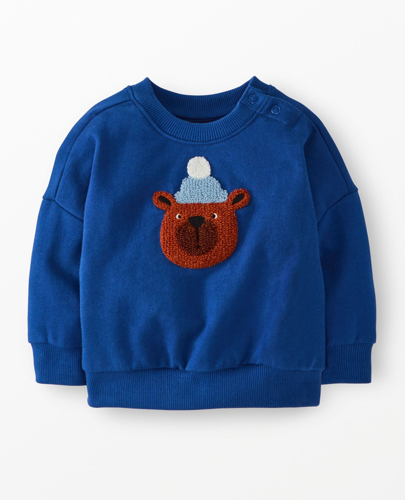Baby Holiday French Terry Sweatshirt in Winter Bear - main