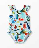 Baby Recycled Fashion One Piece Swim Suit in Deepest Diver - main