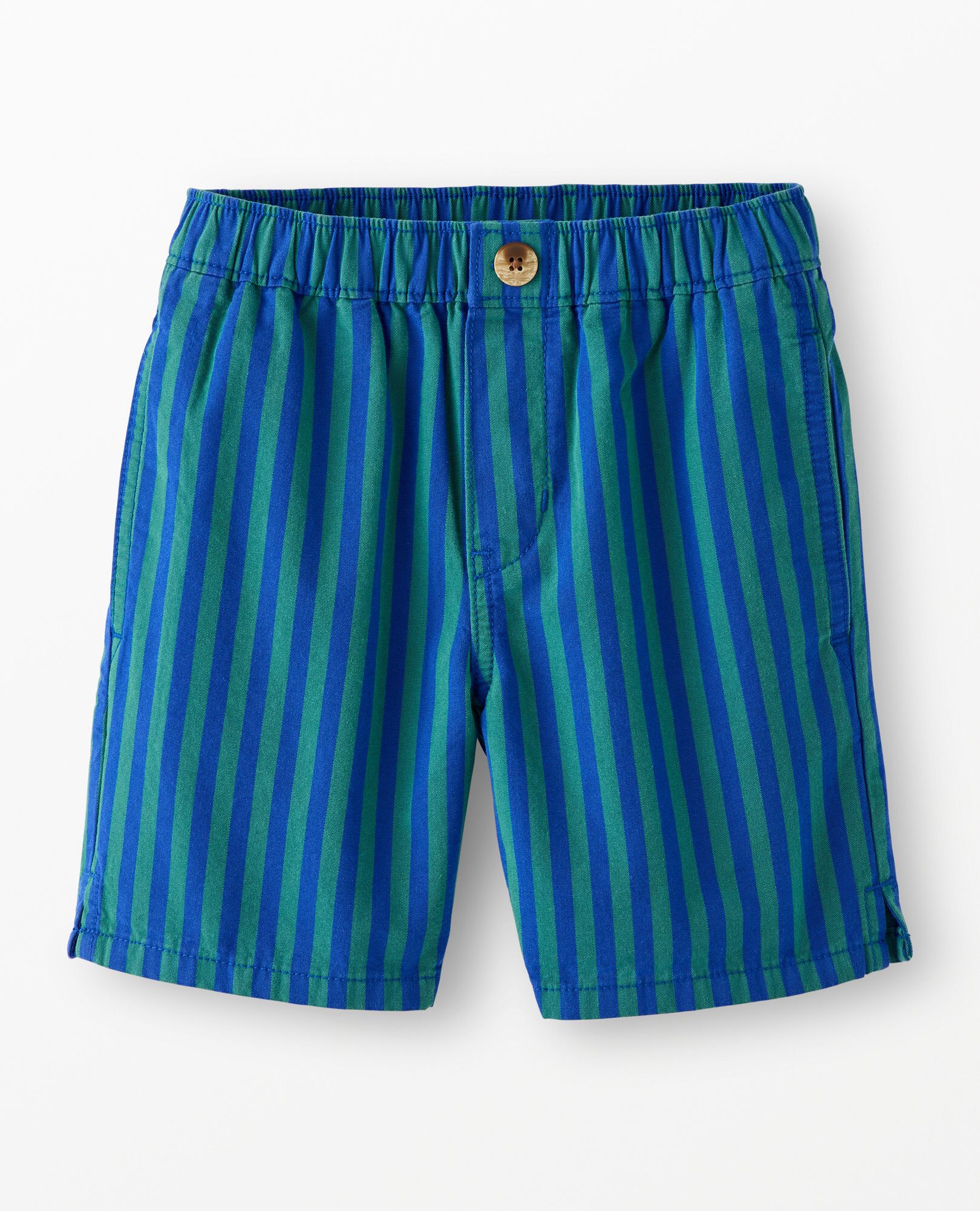 Canvas Chino Shorts in Happy Blue/Bottle Green - main