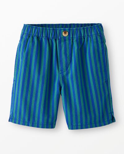 Canvas Chino Shorts in Happy Blue/Bottle Green - main