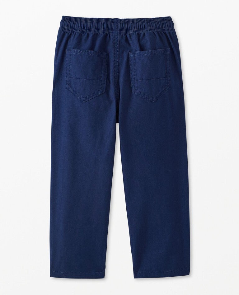 Canvas Pull-On Pants in Navy Blue - main