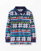 Holiday Print Rugby Shirt in Apres Ski - main