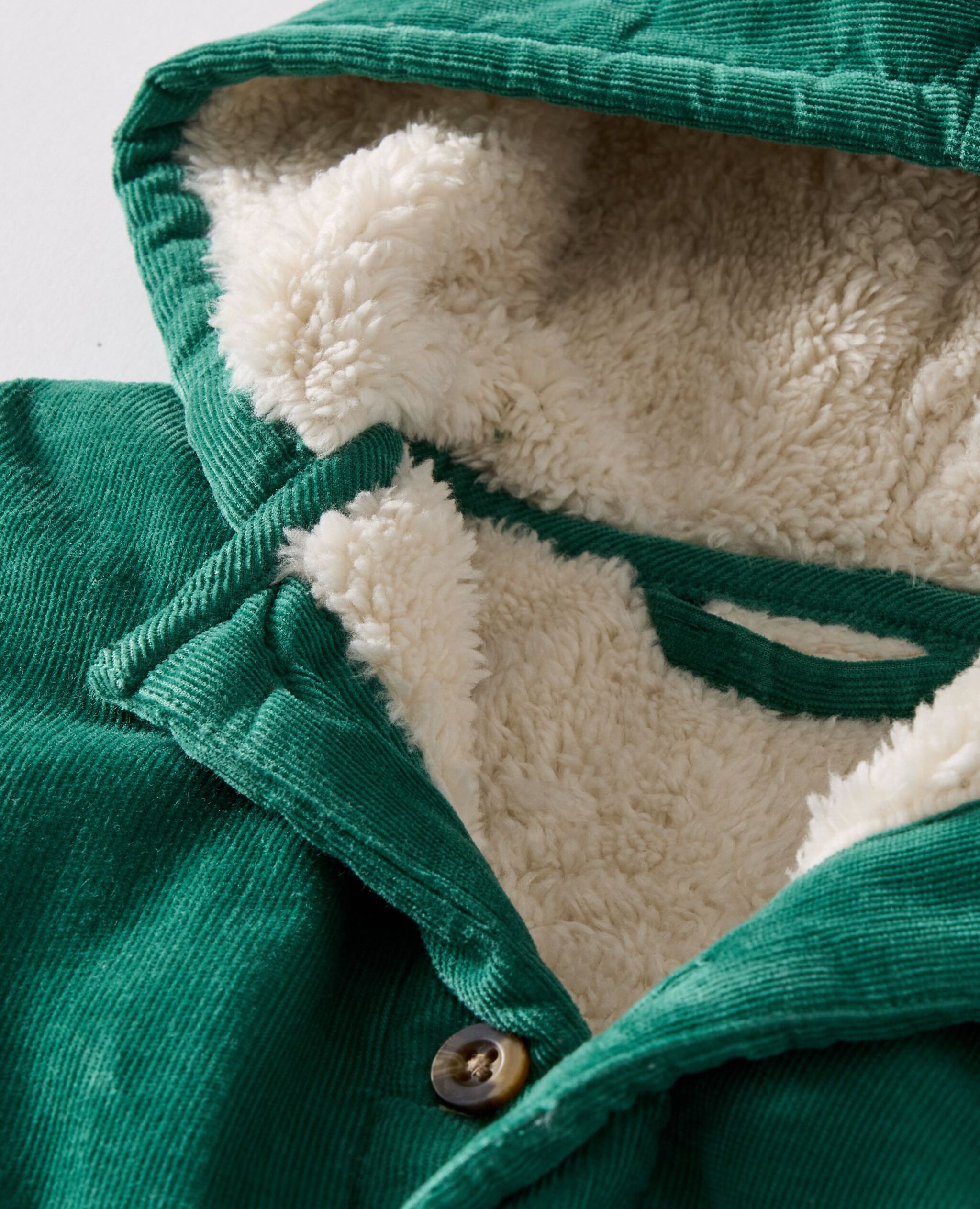 Baby Corduroy Critter Jacket in Frog - main