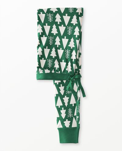Women's Holiday Long John Pajama Pants in Winter Green - main