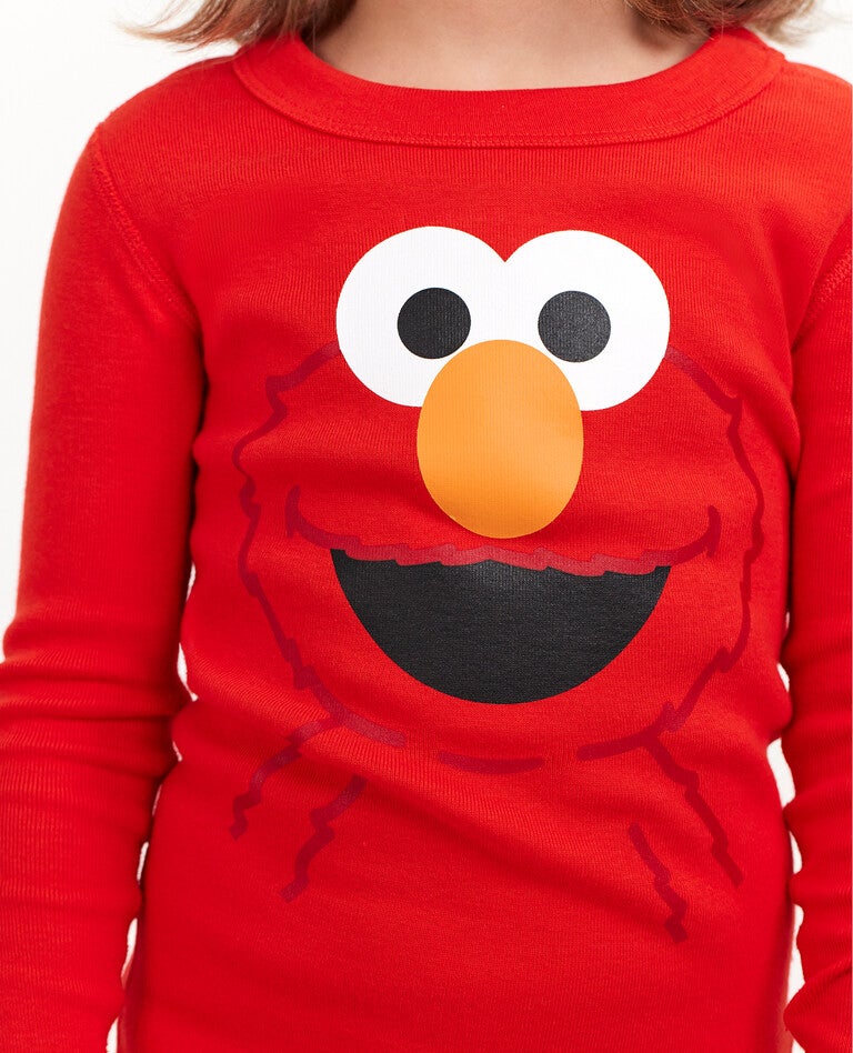 Kids Sesame Street Long John Pajama Set in Elmo - main