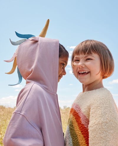 Marshmallow Graphic Sweater in Almond Oil - main