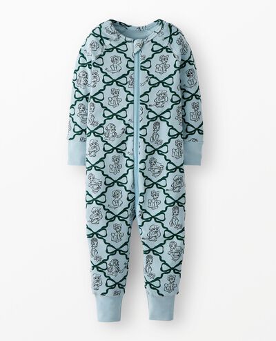 Disney Princess Holiday HannaSoft™ Stretch Sleeper in Princess Bows - Blue - main