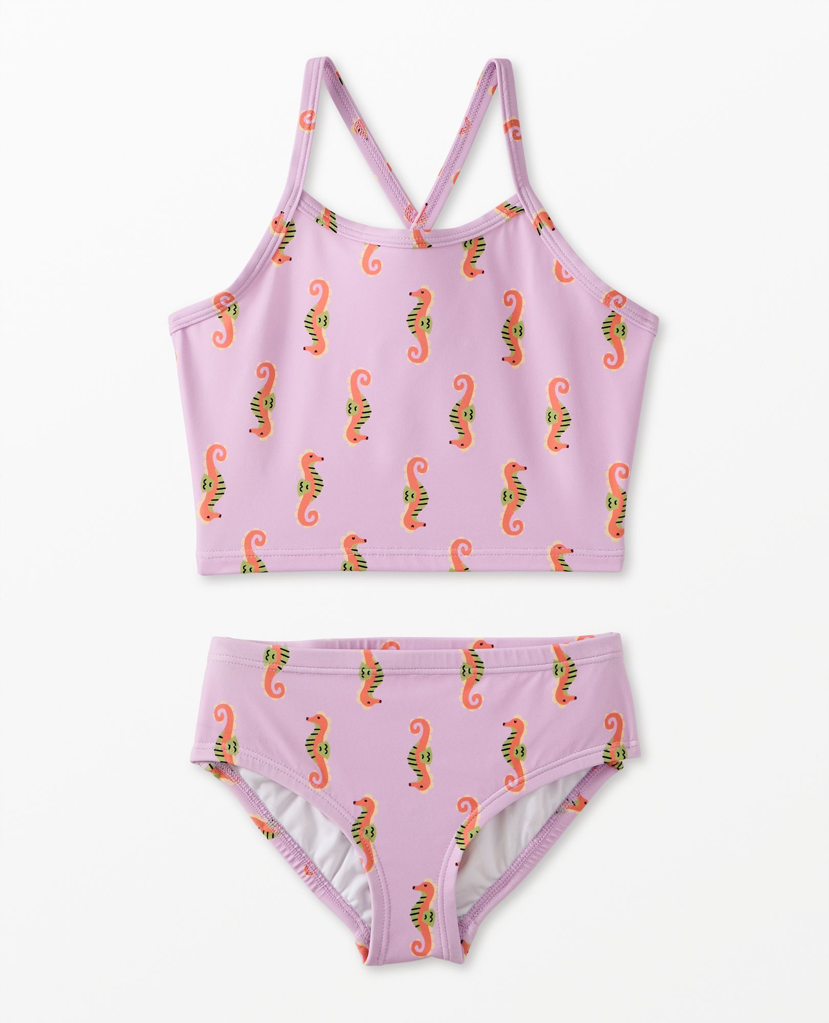 Two-Piece Swimsuit in Summer the Seahorse on Tea Rose - main